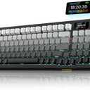 Amazon.com: RedThunder K95 Wireless Mechanical Keyboard,TFT Screen & Knob, Trip-Modes Connection, Gasket Custom Hot-Swap Keyboard, RGB Backlit, Pre-lubed Linear Switches, Side Printed PBT Keycaps, Gray Gradient : Electronics