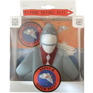 TOPGUM Biter Pilot Airplane Teething Toy 100% Natural Havea Rubber