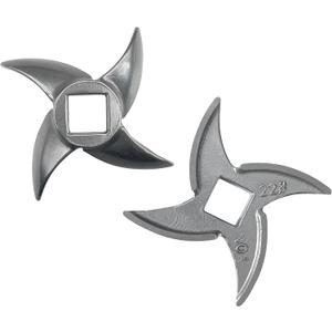 #22 Meat Grinder Blade Stainless Steel Knife Cutter Replacement, Please check the size and shape(2 pc)