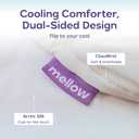 Mellow Cloud Cold Cooling Comforter for Hot Sleepers Dual-Sided Arctic Silk & CloudKnit, Lightweight Summer Quilt, Built-in Duvet, Machine Washable, King/Cal King, White, King / Cali King