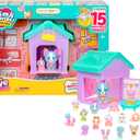 Little Live Pets Dog House Playset, Mama Surprise Families Puppy Party Pack, 15 Mini Collectible Puppies, Fold-Out Dog Playset Toy Gift for Kids 5+