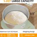 5.2QT Electric Dough Maker with Ferment Function & Weighing Function, Dough Mixer with Stainless Steel Bowl, Household Kitchen Flour Kneading Machine, Face-up Touch Panel, Microcomputer Timing