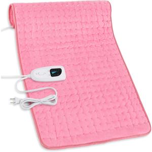 Deepsoon Heating Pad,Electric Heating Pads for Back,Neck,Moist Heating Pad for Abdomen Shoulder Knee Legs,Dry/Moist Heat&Auto Shut Off,Mother's Day Birthday for Men and Women,BabyPink,33x17 Inch