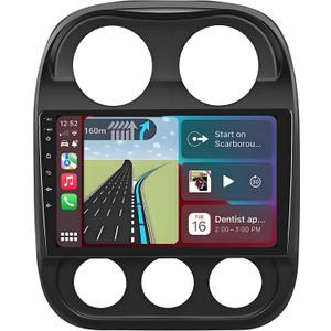 for Jeep Patriot Compass Radio Upgrade 2010-2016: 10.1 Touchscreen Car Stereo with Wireless CarPlay Android Auto - 4G+64G GPS Navigation Head Unit with Bluetooth WiFi