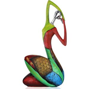 Minimalist Abstract Yoga Art Woman Statues and Sculptures, Creative Full-Color Oil Painting Art Female Statue, Modern Living Room Room Porch Centerpieces Bookcase Entryways Desktop Decor Crafts (C)