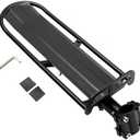 ThreeH Retractable Bike Luggage Cargo Rack Aluminum Alloy Bicycle Pannier Bag Holder Easy to Install BK41, Black
