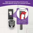Adhesive Video Doorbell Mount for Video Doorbell, No Drilling Camera Door Mounting Holder Bracket Accessories for Apartments Office Houses