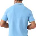 MagnaMan Slim Fit Short Sleeve Polo Shirts for Men - Cotton, Business Casual Stretch Shirt, Breathable Golf & Office Wear (L)