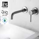 Sumerain Wall Mount Bathroom Faucets Brushed Nickel,Single Handle Wall Mount Faucet with Brass Rough-in Valve (Right-Handed)