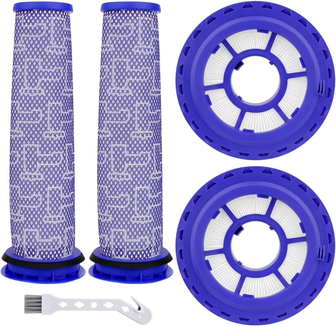Filter Replacements for dy.son Ball Animal 2, DC65 DC41 UP13, Ball Vacuums Ball Animal 3, DC66 UP20 UP30 Multi Floor for dy.son, 2 HEPA Post Filters & 2 Pre Filters, Replace Part#920769-01 & 920640-01