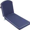 80 x 26 inch Outdoor Chaise Lounge Cushion Extra Wide High-Water Resistant 3" Resilience Foam Lounge Chair Cushion with 4 Ties for Patio Pool
