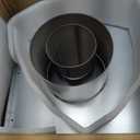 46DVA-HC Horizontal Square Termination Cap 4" x 6.625" Direct Vent, Twist Lock Fit for Gas Stoves and Fireplaces, Galvanized Steel