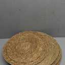 GENMOUS Woven Placemats Set of 12, 13" Round Placemats Natural Water Hyacinth Boho Placemats,Farmhouse Rattan Chargers for Dinner Plates,Rustic Braided Wicker Table Mats for Dining Table,Home,Wedding