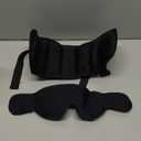 Travel Pillows for Airplanes, Airplane Pillow for Long Flight, Airplane Head Strap with Eye Mask for Sleep, Travel Neck Pillow for Car Road Trip, 360 Support Headrest, Stop Bobblehead, Black