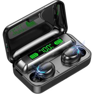 Wireless Earbuds, Bluetooth 5.3 Headphones, Touch Control Noise Cancellation, HiFi Stereo with LED Display Charging Case, Suitable for Fitness/Running/Work