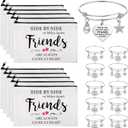 Abbylike 20 Pieces Friends Group Gifts Bulk for Women Friendship Bracelets Makeup Bags Friendsgiving Long Distance Present Party Favors for Friend Family Sister Birthday