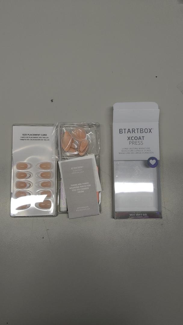 BTArtbox Press On Nails Short  Almond French Tip Press On Nails with Glue for Women, Soft Gel Glue On Nails in 16 Sizes  32 Stick On Nails Kit, White French