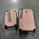 Travelers Club Midtown Hardside 4-Piece Luggage Travel Set, Rose Gold