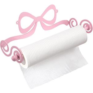 LemonRoad Pink Bow Toilet Paper Holder Wall Mount Coquette 12.2 x 2.3'', 12.2 x 2.36 inches