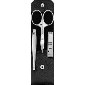 ZWILLING Beauty TWINOX 4-pc Manicure and Pedicure Set with Black Leather Case, Premium Nail Ccare in Travel Size