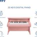 ZIPPY Kids Piano Keyboard, 25 Keys Digital Piano for Kids, Mini Music Educational Instrument Toy, Wood Toy for Toddlers Girls Boys (Pink)