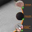 Bar Shelf Liner for Countertop, Glass Drying 24 Inch Wide Plastic Mesh Liners Mat, Non Slip Bar Mats Cabinet Liner for Pub Shelves Cupboard, 61X500CM, Black, 24"W x 196"L