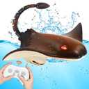 Pool Toys Remote Control Shark Boat, 2.4G RC Stingray Fish, Animal Water Toys for Kids Age 8-12, Kids Battery Pool Toys for Swim Training, Outdoor Games Boys Girls Gifts