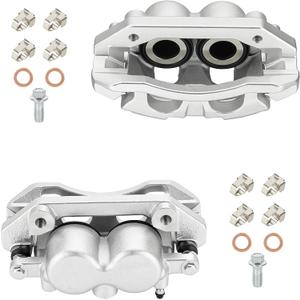 Front Disc Brake Caliper Assembly with Bracket fit for 2007-2009 Chrysler Aspen, 2007-2009 Dodge Durango, 2009-2011 Dakota, 2009-2023 Ram 1500, Front Right/Left Caliper set with 2PC, 18-B5054 18-B5055