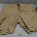 GINGTTO Mens Slim Fit Shorts 7" Inseam Skinny Chino Short Tapered Leg Stretch (Khaki), Size 32