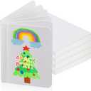 Gueevin 4 Pcs Hardcover Blank Board Book for Kids Chunky Thick Pages Book for Students Adults Sketching Drawing Writing School Office (8 x 11 Inch)