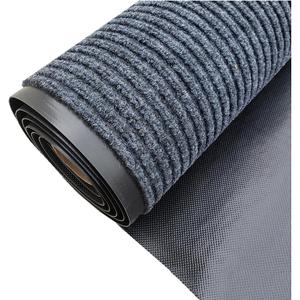 WLWLEO 3' X 20' Commercial Grade Door Mat Brush Step Entrance Floor Mat Indoor Outdoor Non Slip Mats for Hotel Office Restaurant Mall Hallway Staircase Welcome Mats,Gray/Grey,0.96M, 2'11" x 19'8"