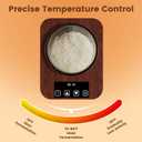 Sourdough Starter Warmer, Precise Thermostat Control (70-100°F) Sourdough Warming Mat for Kitchen, Auto On/ Off, 0-12 Hours Timer, Fits Jars Up to 40oz, Perfect for Home Baking