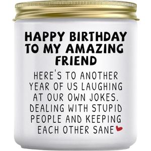 Jonico Happy Birthday Gifts for Women - Funny Best friend Friendship Birthday Gifts for Women Bestie BFF Coworker Classmate, Lavender Candle