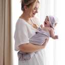 Momcozy Baby Hooded Towel-Made from Cotton, Suitable for Newborn Shower Gifts, 2 Count (Pack of 1), 28 X 28 Inch, Ink Wash Leaves