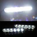 Auto 2PCS Fit 6 LED High Power LED Daytime Running Turn lights Lights Driving Lamp Universal Kit LED Car Fog Light (White turn yellow)