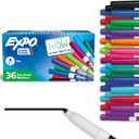 EXPO Fine-Tip Low-Odor Ink Dry Erase Markers Assorted Vibrant Colors Pack of 36 Markers for Classrooms Offices & Homes