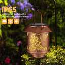 Hummingbird Solar Lantern Outdoor Hanging Sunflower Lights Gifts for Women Mom Metal Garden Decor Outside Waterproof LED Lanterns for Patio