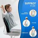 Gel Lumbar Support Pillow for Office Chair Car Gaming Chair Lower Back Pain Relief Back Support, Cooling Memory Foam Cushion for not stand the heat, 3D Mesh Cover Ergonomic Orthopedic Back Rest, Gel Full Back-17'*16'*5'