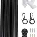 1set Outdoor Rotating Flagpole Kit with Bracket and Construction for Garden Patio and Backyard Use