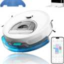 OKP Lidar Robot Vacuum and Mop Combo, 6000Pa Automatic Robotic Vacuum, Smart Mapping, 3.7 inch Thin, 150 Min Max, 5G WiFi/App/Alexa Control, Ideal for Pet Hair, Hardfloors, Carpets, Home(L6 Aqua)