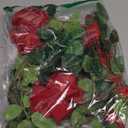 UKELER 2 Pack 14FT Artificial Rose Vines Red Flower Garland Artificial Rose Flowers with Green Leaves Floral Plant for Wedding Arch Party Garden Craft Home Decor