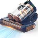 Bed Mattress Vacuum Cleaner Cordless 16Kpa Handheld Vacuum, Vacuum Cleaner with 253.7nm UV-C Light,HEPA Filter & Ultrasonic, Portable Vacuums for Sofa Couch Crib Birthday Gifts for women blue+gold