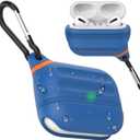 for AirPods Pro Case, Waterproof Silicone Cover for 2nd Generation | Waterproof Protection | Portable | for USB-C/Wireless | Anti-Lost | One piece | Blue
