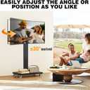 TVON Rolling TV Stand for 32-70 Inch TVs，Elegant Floor TV Stand with Wheels