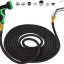 50 FT Sink Hose Attachment for Faucet Indoor, Kitchen Hose for Sink Faucet with 7 Adapters Bathroom, Watering Houseplants, Dog Washing, Household Cleaning, Filling Fish Tank