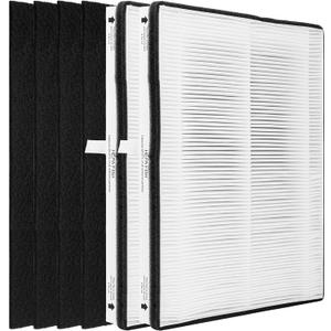 MD1-0022 Replacement Filter, Compatible with Vornado Air Purifier Models AC300, AC350, AC500, AC550, PCO200, PCO300 and PCO500, 2 HEPA Filter MD1-002 + 4 Pre-Filter MD1-0023