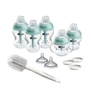 Tommee Tippee Advanced Anti-Colic Grow with Baby BPA Free Bottle 12 Piece Set, Newborn 0+ Months, 5oz & 9oz Bottles, Includes Slow & Medium-Flow Breast-Like Nipples and Bottle Handles