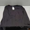 ATHMILE Long Sleeve Spring Shirts Women Plus Size Casual Crewneck Fitted Boat Neck Tops Womens Fall Outfits Fashion Clothing 2026 Black 2XL