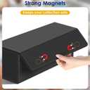 Homthy 600 Card Deck Case for Trading, Leather Magnetic Closure Commander Storage Box Fit for Sports, Game, Standard Cards (Black)