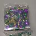 JOYIN 3 Pcs Mardi Gras Jumbo Bead Necklaces, 44'' Gold Green Purple Necklaces Beads for Mardi Gras Parade Decorations Party Favors Supplies, Costume Outfit Accessories